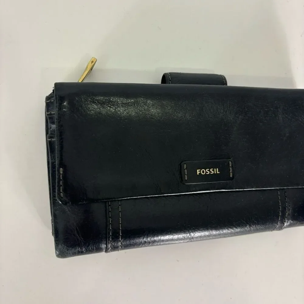 Fossil Black Leather Women's Wallet